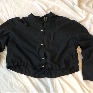 Black button up shirt
